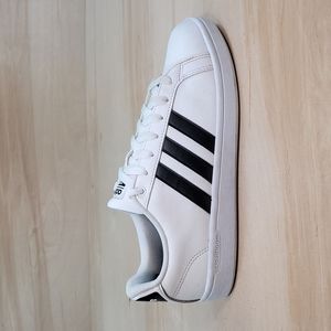 Adidas Cloudfoam Black White Leather Men's Sneakers Art AW4287